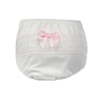 FP30-P: White/Pink Frilly Pant (0-18 Months)